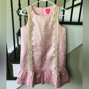 Girls Pink and Gold Lilly Pulitzer Dress Size 14